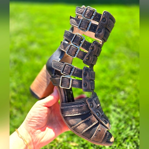 NEW FREEBIRD BY STEVEN Zeus Sandal’s  Zane Black BOOT  Size  7 Bohemian - Picture 1 of 10